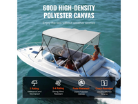Thumbnail for 4 Bow Bimini Top Boat Cover 2.0-2.1M
