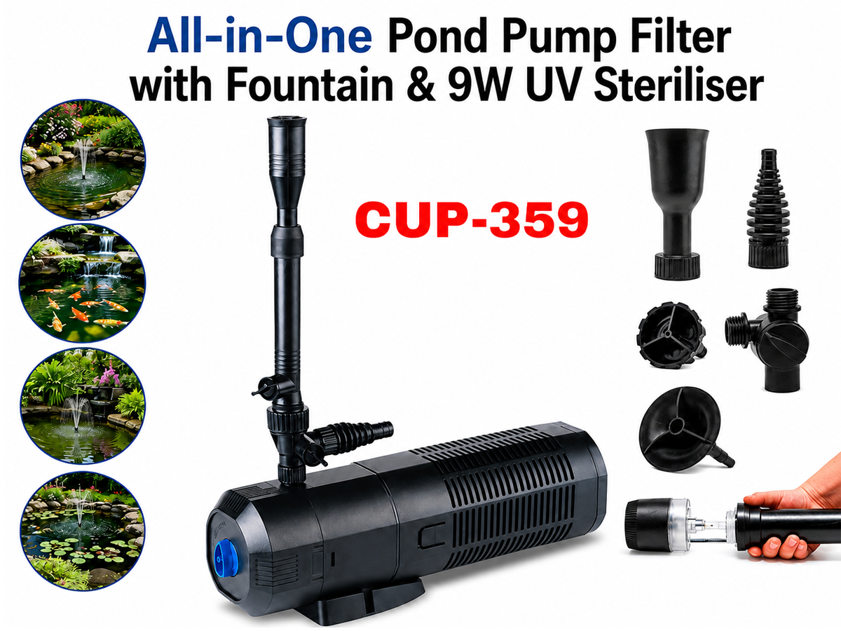Pond Pump Filter with Fountain