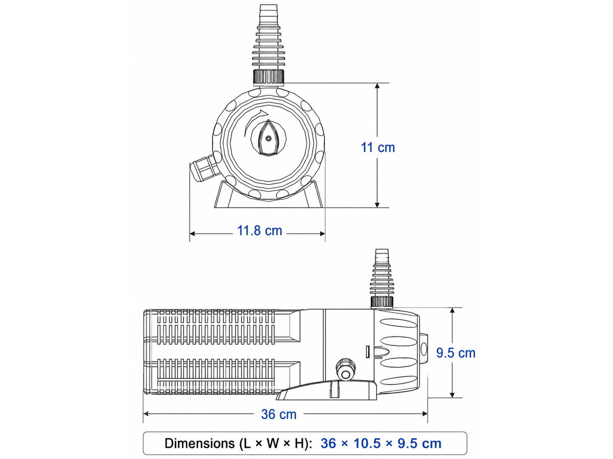 Pond Pump Filter with Fountain