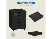 Thumbnail for 5 Drawer File Cabinet Mobile Printer Stand
