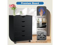 Thumbnail for 5 Drawer File Cabinet Mobile Printer Stand