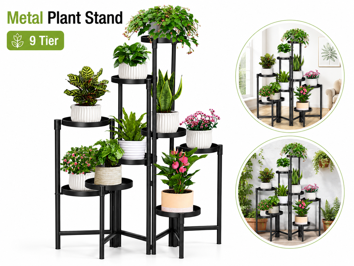 9 Tier Metal Plant Stand