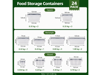 Thumbnail for Food Storage Containers Set 50 Piece