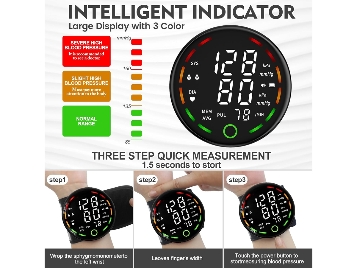 Wrist Blood Pressure Monitor