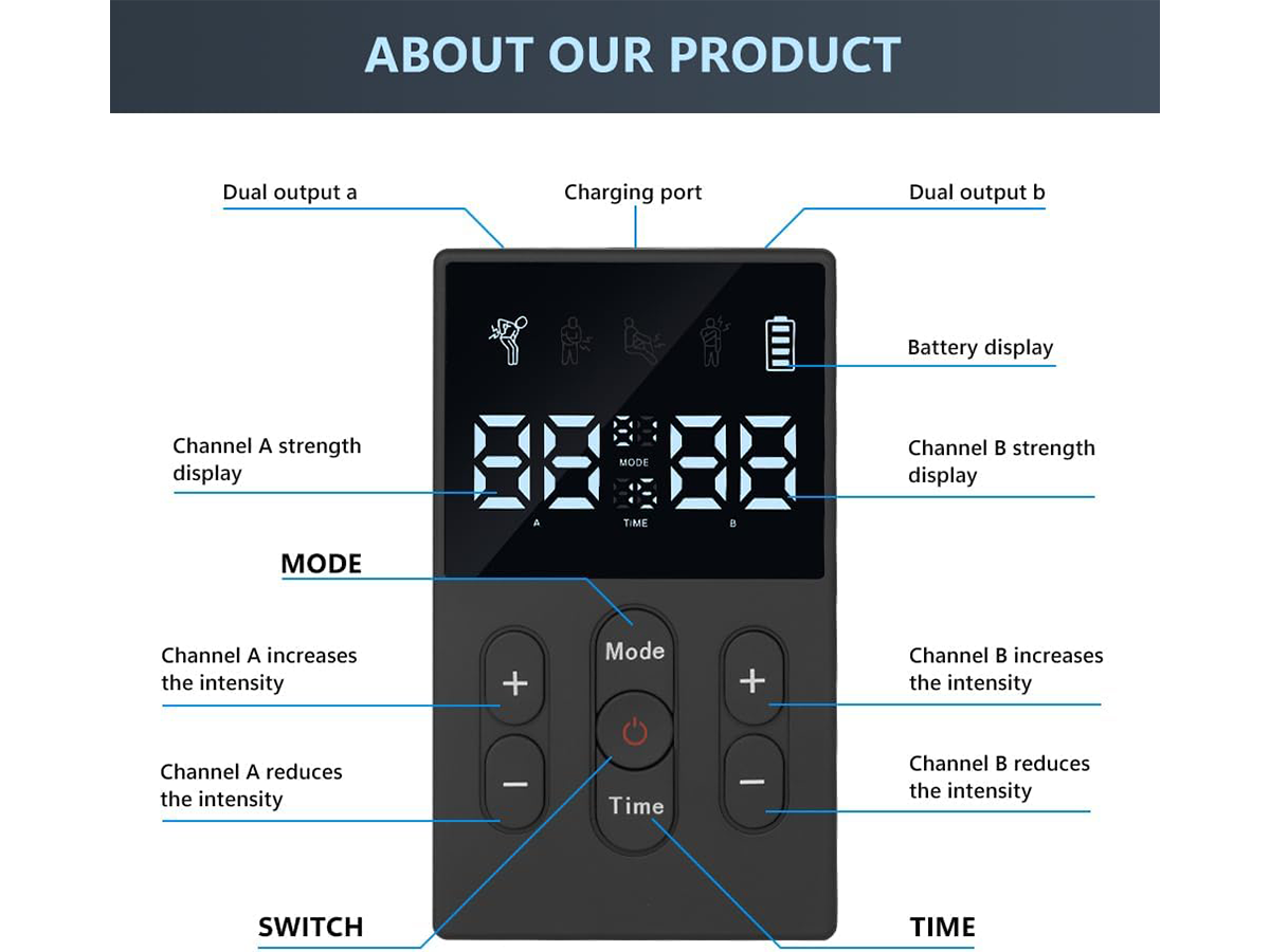 Tens Machine Tens Ems Massager Muscle Stimulation