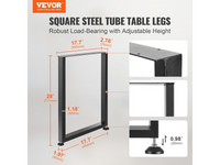 Thumbnail for Adjustable Square Table Legs