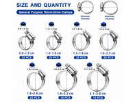 Thumbnail for 120PCS Hose Pipe Clamps Clips