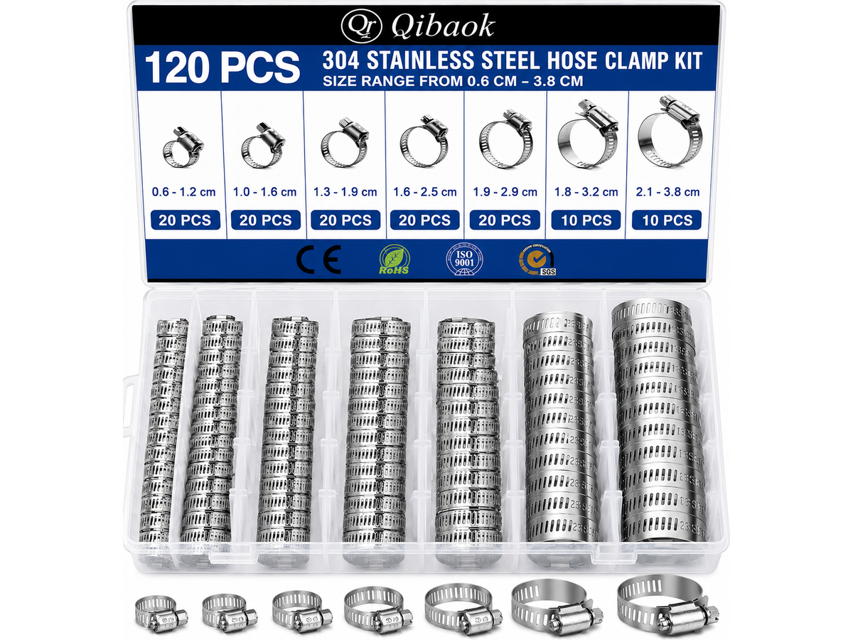120PCS Hose Pipe Clamps Clips