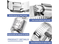 Thumbnail for 120PCS Hose Pipe Clamps Clips