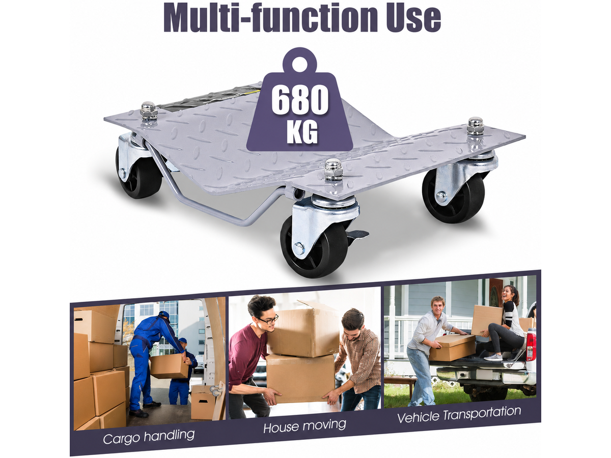 Tire Wheel Dolly 4 Pack Heavy Duty Vehicle Positioning Skates