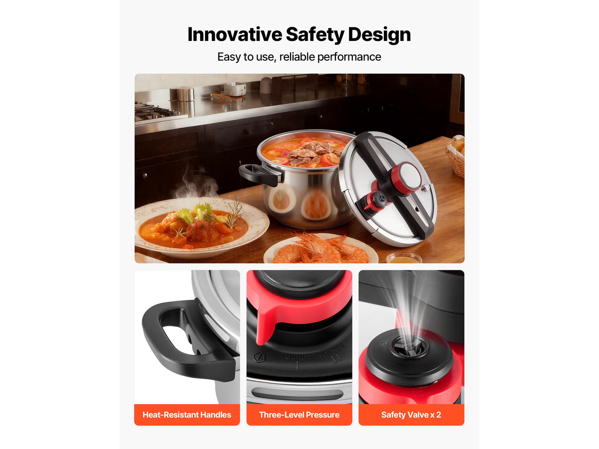 Pressure Cooker with Steaming Rack