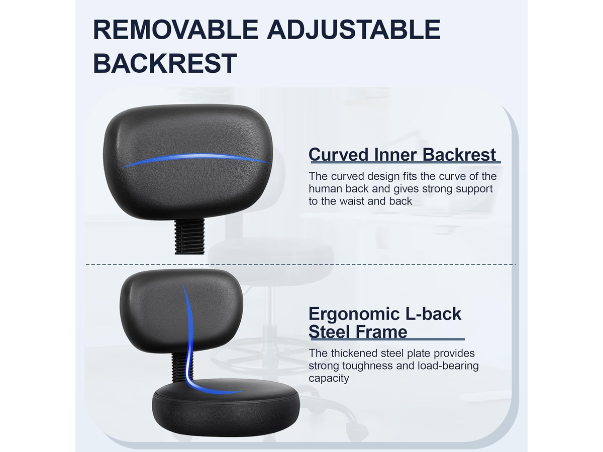 Salon Stool Adjustable Rolling Spa Stool