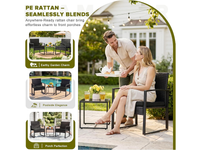 Thumbnail for Outdoor Wicker Bistro Set