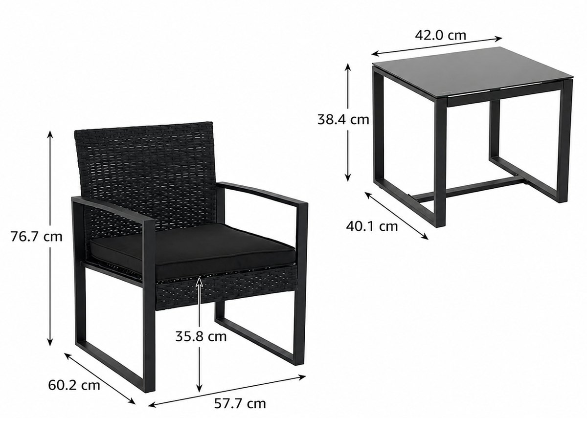 Outdoor Wicker Bistro Set