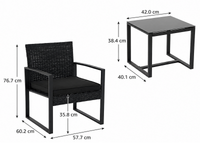 Thumbnail for Outdoor Wicker Bistro Set