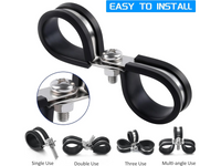 Thumbnail for Rubber Hose Clamps 42PCS Stainless Steel P Clips Assortment Kit