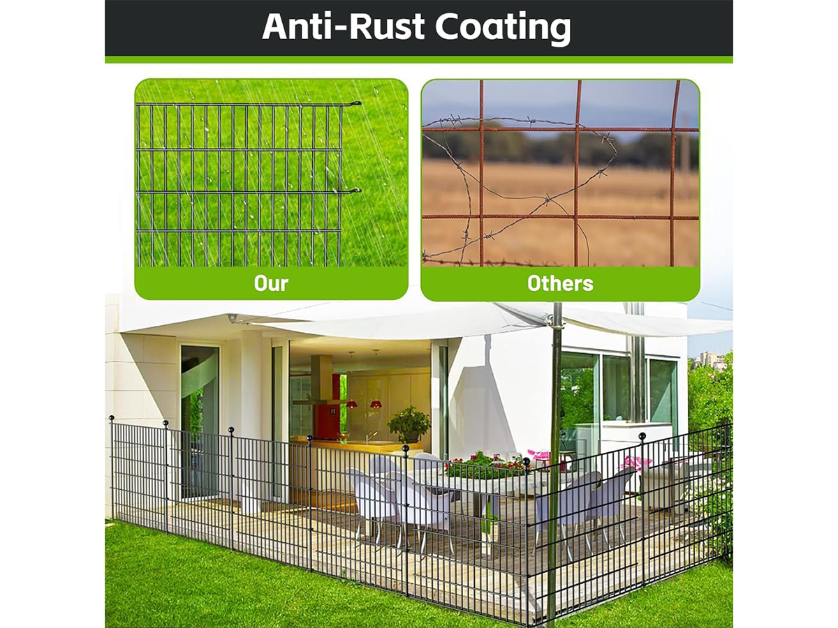 Metal Fence Panels 10 Pcs