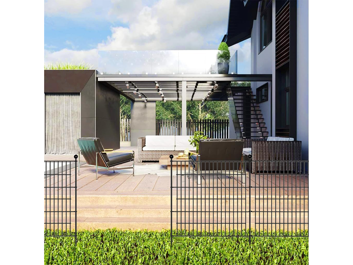 Metal Fence Panels 10 Pcs