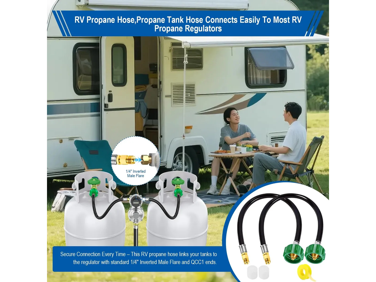 RV Propane Hose Dual Tank Connector