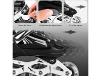 Thumbnail for Kids Adjustable Inline Skates with Light Up Wheels Size 28-32