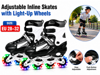Thumbnail for Kids Adjustable Inline Skates with Light Up Wheels Size 28-32