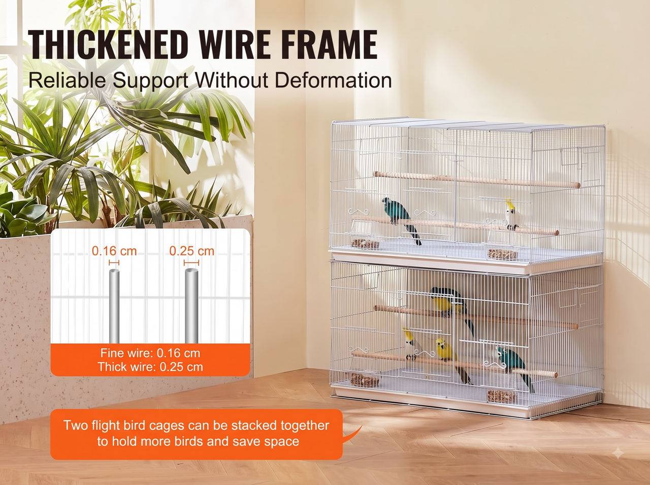 Bird Cage Parrot Aviary Perch Carrier