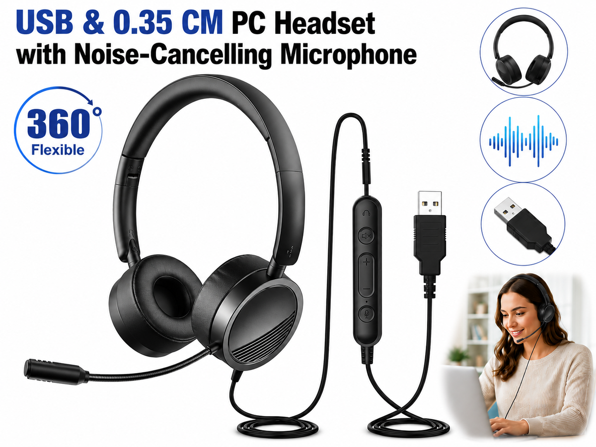 Computer Headset with Microphone