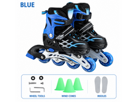 Thumbnail for Kids Adjustable Inline Skates with Light Up Wheels Size 33-37