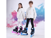 Thumbnail for Kids Adjustable Inline Skates with Light Up Wheels Size 33-37