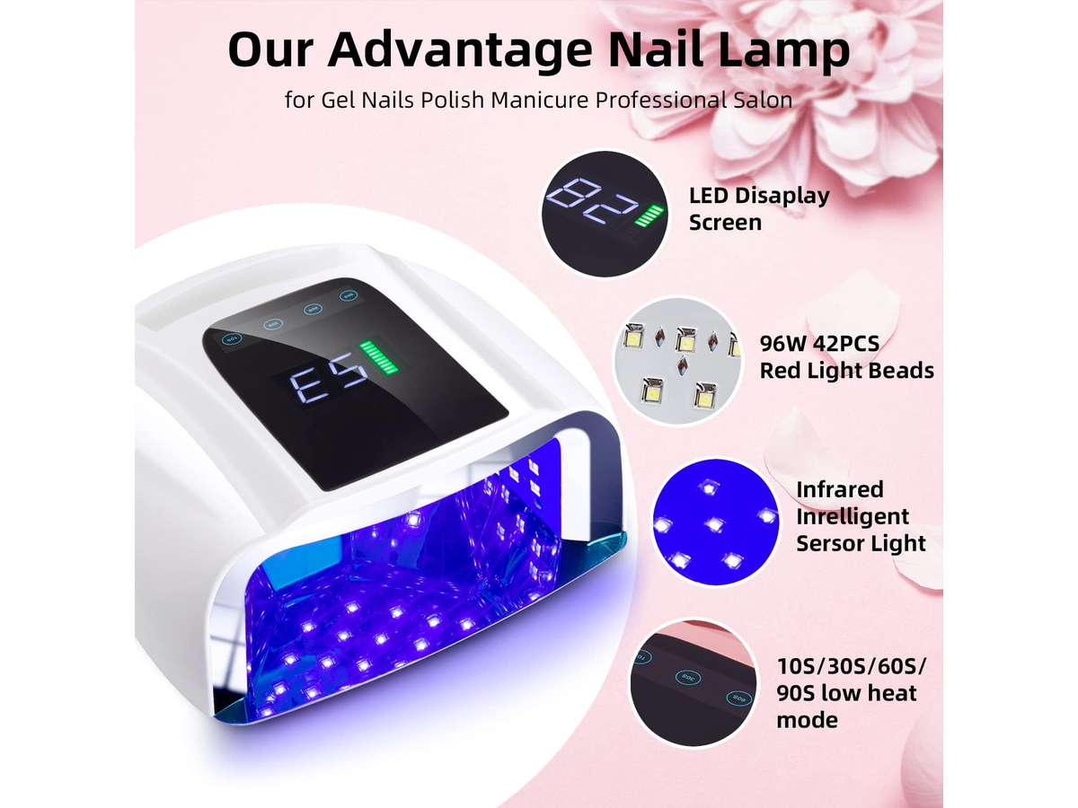 UV LED Nail Dryer Rechargeable Nail Lamp