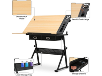 Thumbnail for Drafting table Drawing Art Table with Stool