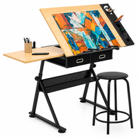 Thumbnail for Drafting table Drawing Art Table with Stool