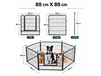 Thumbnail for Dog Playpen Pet Play Pen 12 Panel 80*80cm