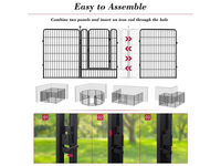 Thumbnail for Dog Playpen Pet Play Pen 12 Panel 80*80cm