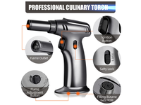 Thumbnail for Butane Gas Blow Torch Adjustable Refillable Kitchen Torch