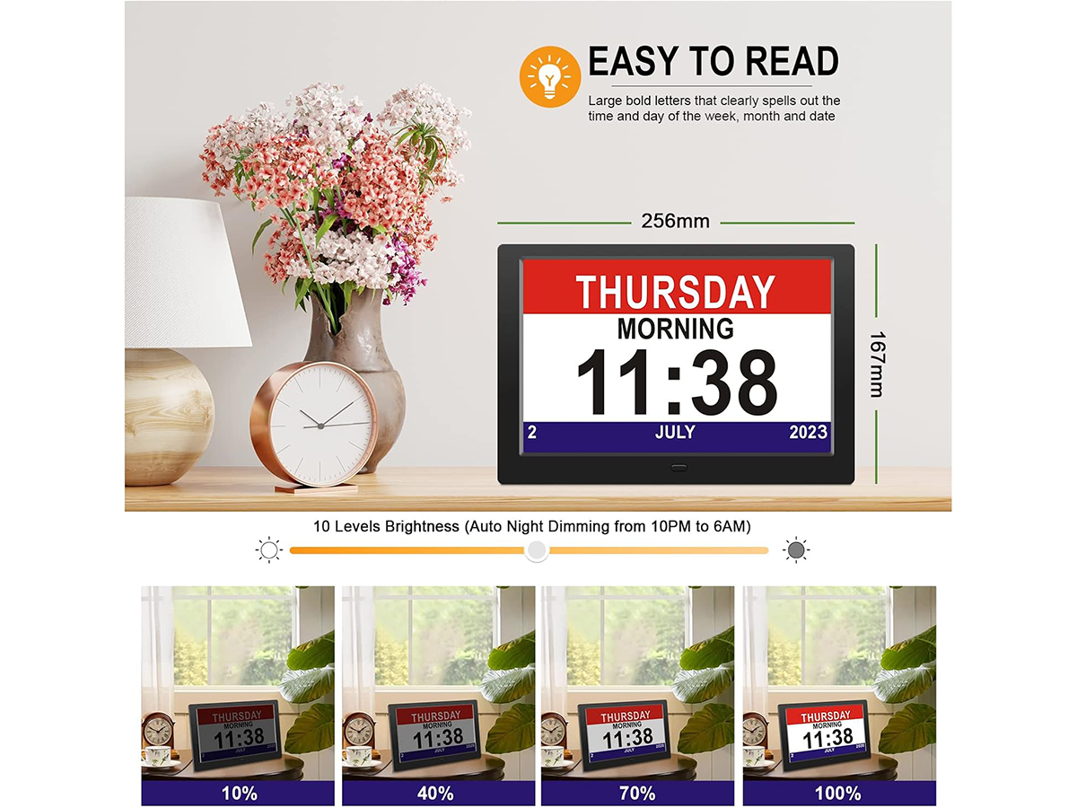Digital Calendar Day Clock
