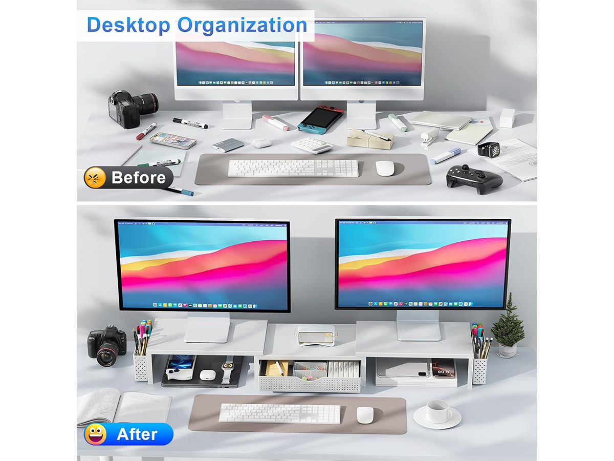 Dual Monitor Stand Riser