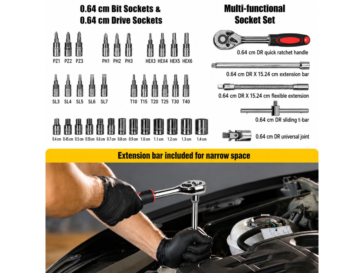171 PCS Socket Wrench Auto Repair Tool