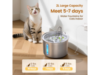 Thumbnail for Cat Water Fountain Stainless Steel 2L