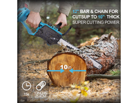 Thumbnail for 12 Inch Cordless Chain saw 21V Electric Pruning Saw