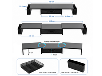 Thumbnail for Modern Dual Monitor Laptop Stand with Adjustable Length