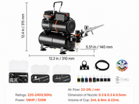 Thumbnail for Air brush Compressor with Tank