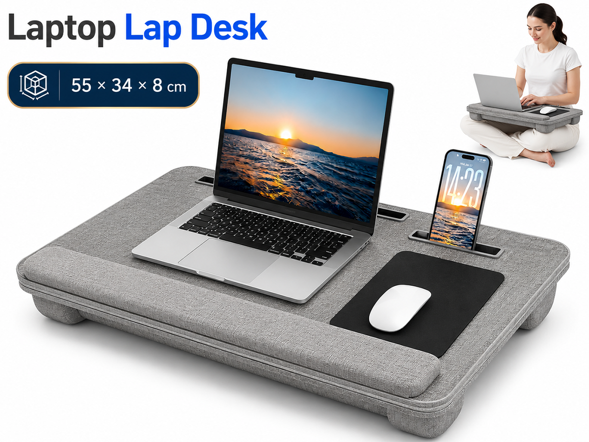 Laptop Table Lap Desk with Cushion