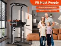 Thumbnail for Power Tower Pull Up Bar Multi Function Dip Station