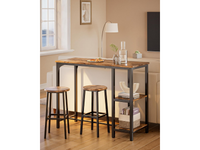 Thumbnail for Bar Table and Stools Set Dining Desk Kitchen Chairs