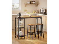 Thumbnail for Bar Table and Stools Set Dining Desk Kitchen Chairs