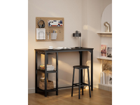 Thumbnail for Bar Table and Stools Set Dining Desk Kitchen Chairs