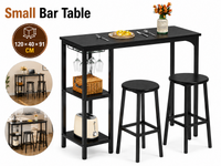 Thumbnail for Bar Table and Stools Set Dining Desk Kitchen Chairs