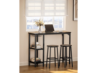 Thumbnail for Bar Table and Stools Set Dining Desk Kitchen Chairs