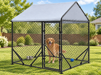 Thumbnail for Dog Run Outdoor Kennel with Roof Cover
